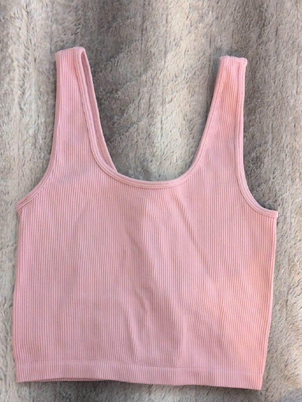 Aeropostale Pink Ribbed Crop Tank Top